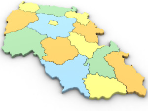 3d political map of the czech republic Modelo 3D