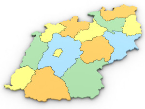 3d political map of the czech republic Modelo 3D