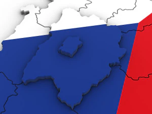 3d political map of the czech republic 3D Model