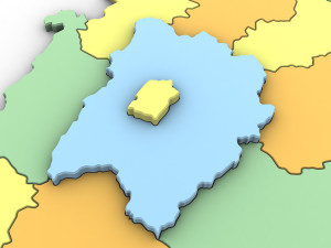 3d political map of the czech republic Modelo 3D