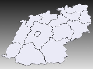 3d political map of the czech republic Modelo 3D