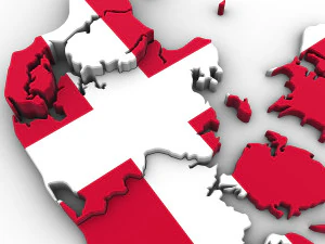 3d political map of denmark 3D Model