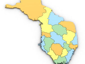 3d political map of finland Model 3D