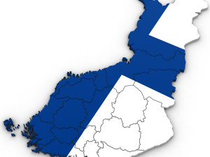 3d political map of finland Model 3D