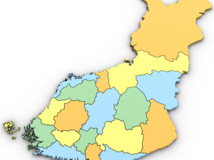 3d political map of finland Model 3D