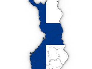 3d political map of finland Model 3D