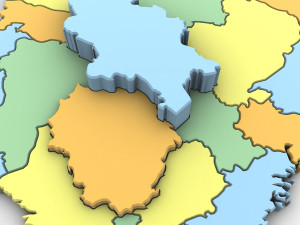 3d political map of finland Model 3D