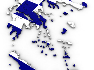 3d political map of greece 3D Model
