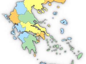 3d political map of greece 3D Model