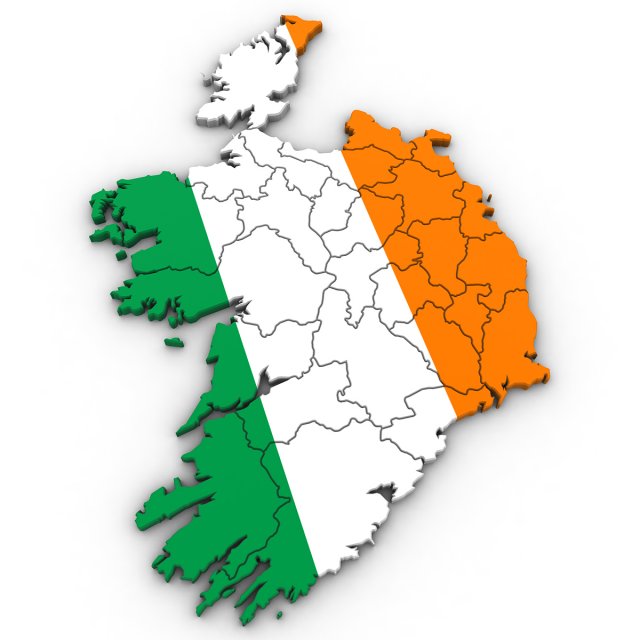 3d political map of ireland 3D Model .c4d .max .obj .3ds .fbx .stl .blend 