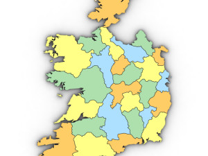 3d political map of ireland 3D Model
