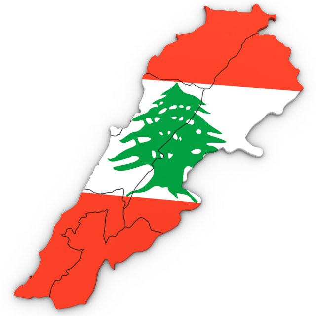 3d political map of lebanon Modelo 3D .c4d .max .obj .3ds .fbx .stl .blend 