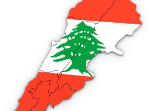 3d political map of lebanon 3D Model