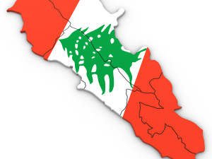 3d political map of lebanon Modelo 3D