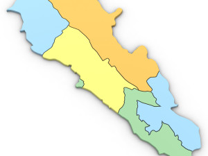 3d political map of lebanon Modelo 3D