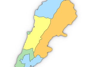 3d political map of lebanon Modelo 3D
