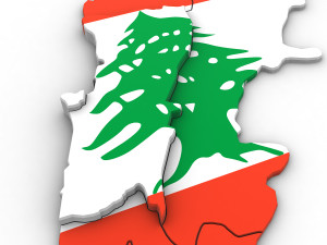 3d political map of lebanon Modelo 3D