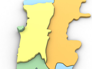 3d political map of lebanon Modelo 3D