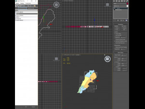 3d political map of lebanon Modelo 3D