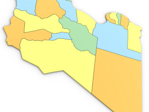 3d political map of libya Modelo 3D