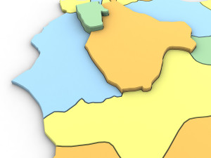 3d political map of libya Modelo 3D