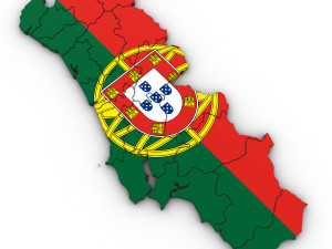 3d political map of portugal Modello 3D