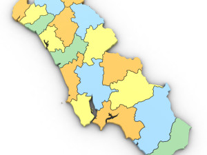 3d political map of portugal 3D Модель
