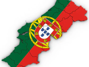 3d political map of portugal 3D Model