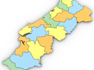 3d political map of portugal 3D Model