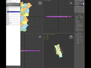 3d political map of portugal 3D Model
