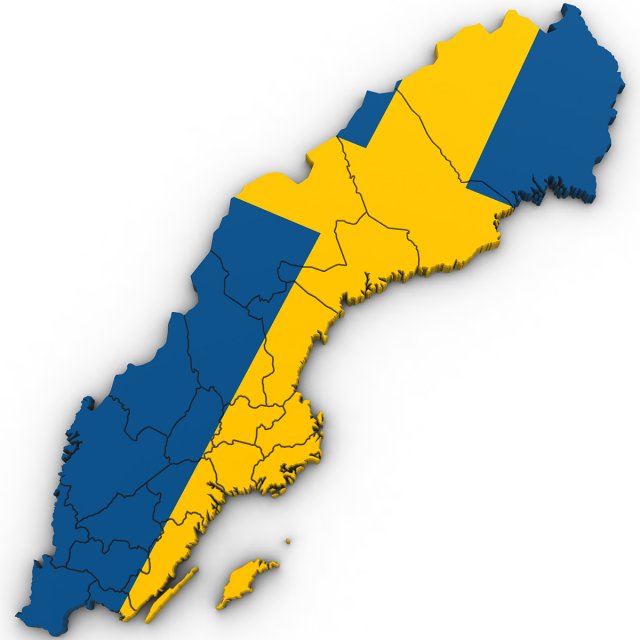 3d political map of sweden Modelo 3D .c4d .max .obj .3ds .fbx .stl .blend 