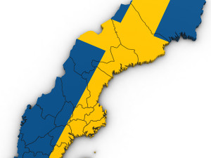 3d political map of sweden Modello 3D