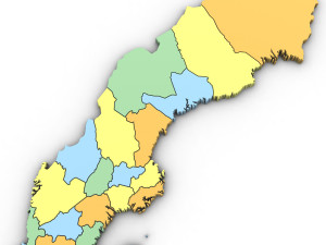 3d political map of sweden Modelo 3D