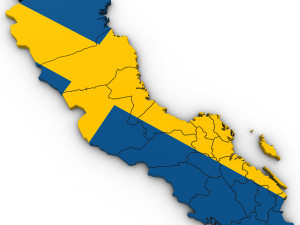 3d political map of sweden Modelo 3D