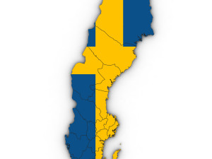 3d political map of sweden Modelo 3D
