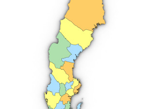 3d political map of sweden Modelo 3D
