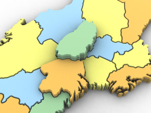 3d political map of sweden Modelo 3D