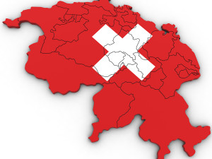 3d political map of switzerland Modèle 3D