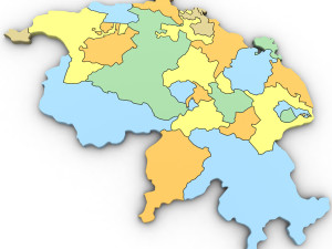 3d political map of switzerland 3D Model