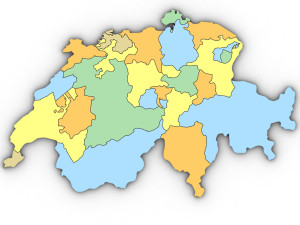 3d political map of switzerland 3D Model