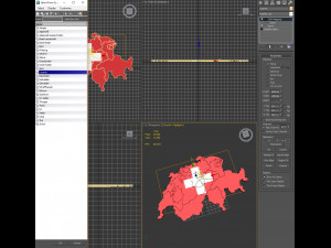 3d political map of switzerland 3D Model