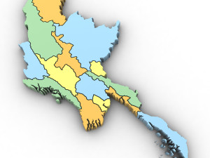 3d political map of burma 3D Model