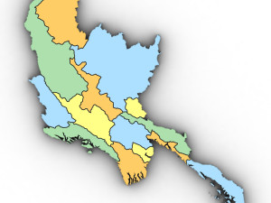 3d political map of burma 3D Model