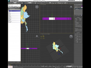 3d political map of burma 3D Model