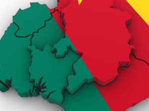 3d political map of cameroon Modelo 3D