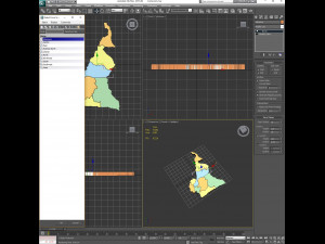 3d political map of cameroon Modelo 3D