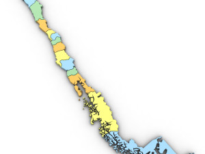 3d political map of chile 3d 3D Модель