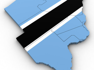 3d political map of botswana Modello 3D