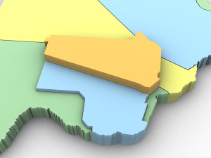 3d political map of botswana 3D Model