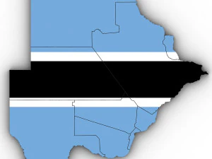3d political map of botswana 3D Model